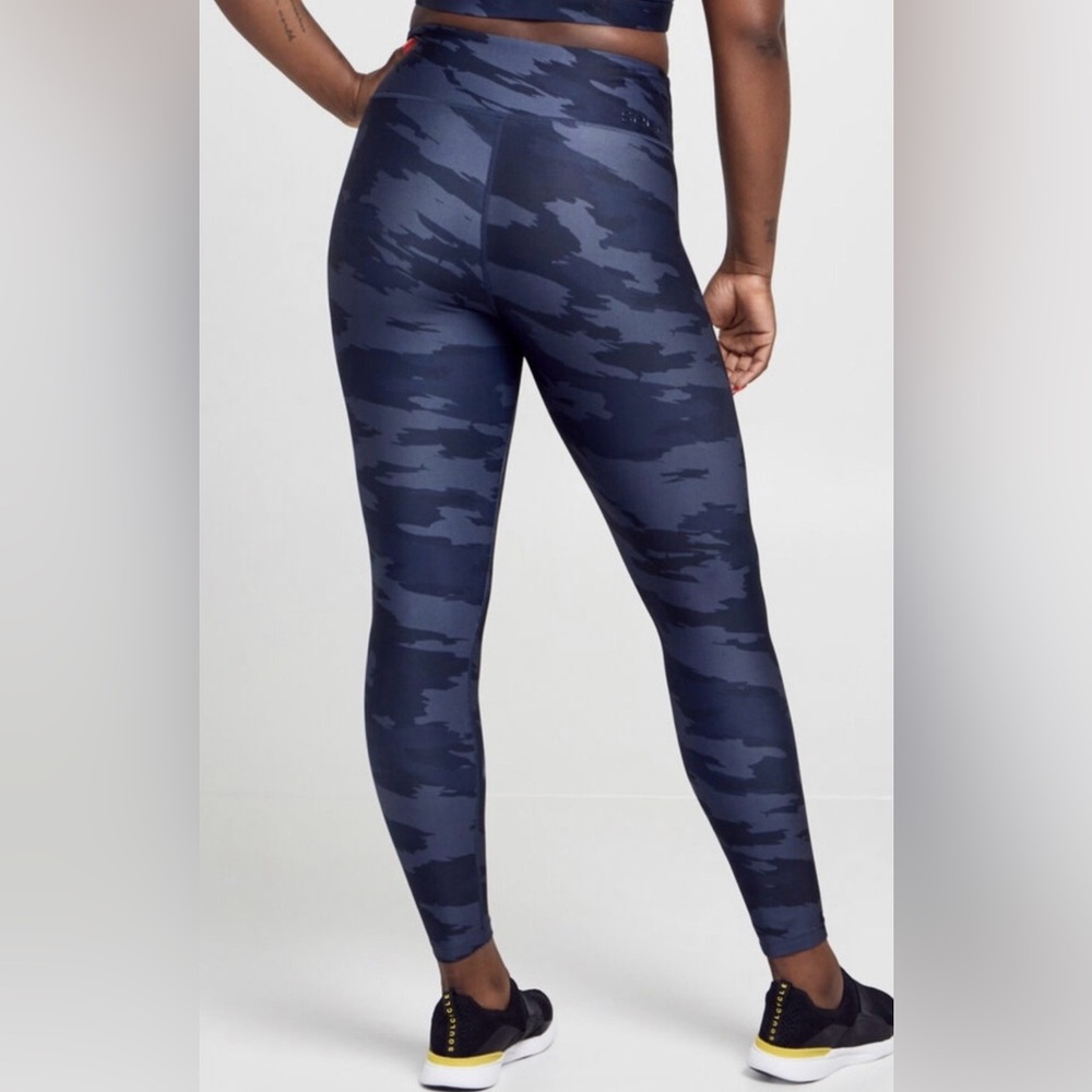 Soul by SoulCycle high-rise navy camouflage legging